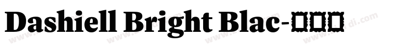 Dashiell Bright Blac字体转换